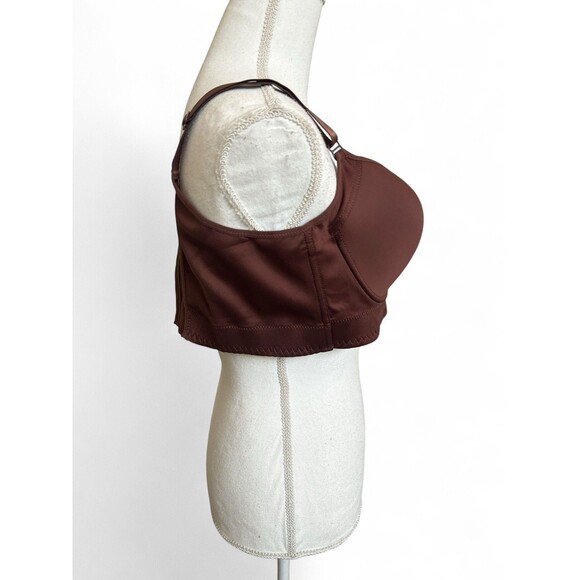 NEW Women's 44C Coffee Brown Underwire Back Support Bra Molded Cups - Picture 3 of 6